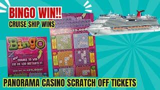 3 BINGO Scratch Tickets on Carnival Panorama Cruise Ship. BINGO! We have a WIN!