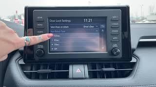 Toyota Customization: Door Lock Settings (Volume, Re-Lock Timer, Feedback Lights)