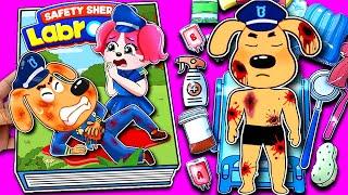 Sheriff Labrador is attacked by a bad guy | Make Quiet Book ️DIY Paper️