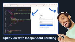 Split View with Independent Scrolling (Left & Right Sections)