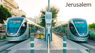 All Tram Stops of the Red Line. An Overview Tour of Jerusalem's Tramway Route.