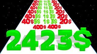 Number Master Run 3D - Level Up (Money Time Run) Satisfying Math Games