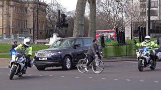 Cyclist gatecrashes Prince Williams motorcade