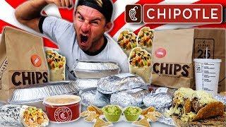 THE SUPERCHARGED CHIPOTLE MENU CHALLENGE (12,000+ CALORIES)