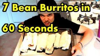 7 Taco Bell Burritos Eaten in 60sec. - 60 Second Series Ep.4