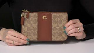 COACH Color-Block Coated Canvas Signature Small Wristlet SKU: 9886958