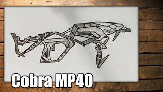 How to draw cobra mp 40 gun of free fire - Very easy - SHN Best Art