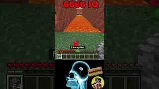 -6666 IQ vs +9999 IQ Minecraft (World's Smallest Violin) #minecraftshorts #minecraftmemes #shorts