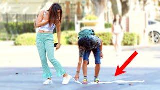 Toilet Paper Stuck On Shoe Prank (Pt.2)