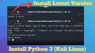 How to Install PYTHON 3 on Kali Linux