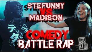 COMEDY BATTLE RAP || THE IDIOT BOX COMEDY CLUB || STEFUNNY VS MADISON