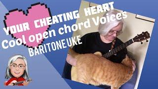 Your Cheating Heart Baritone Uke Lesson - Cool open chord voicings