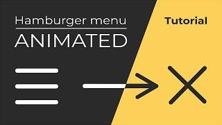 Animated Hamburger Menu - How to make a hamburger menu with HTML | CSS | JS