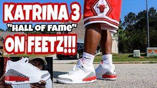 THIS COLORWAY IS CLEANZED!!! JORDAN 3 KATRINA "HOF" ON FEET REVIEW!!!