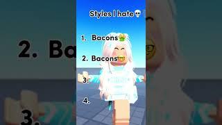 styles i hate. ️ #bacons #preppy #preppyroblox #roblox #robloxedit #shorts