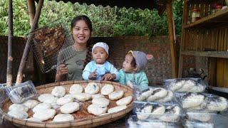 How to harvest cassava to make cakes to sell at the market - grill fish to eat with your children