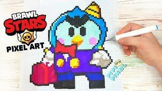 МИСТЕР ПИ  из ИГРЫ BRAWL STARS РИСУНКИ ПО КЛЕТОЧКАМ - PIXEL ART