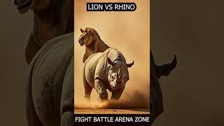 Savage Desert Battle!  Rhino vs Lions — No Mercy!