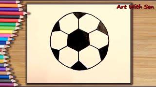 How to draw a football step by step || কিভাবে সহজে ফুটবল  আঁকা যায়