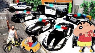 Shinchan Became Riches Persian in GTA 5 | Shinchan Collecting Billionaire Super Police Car in GTA 5