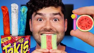 100 SATISFYING Summer Snacks *ASMR Mukbang Toothbrushing* !?