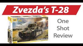 Review of the Zvezda T-28 Soviet scale model tank — New Product Rundown "One Shot"