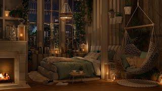 Cozy Bedroom Ambience  Lights Out After 1H | Relaxing Rain In Various Intensity Levels, No Thunders