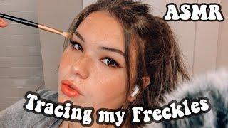 ASMR Tracing my Face | Counting my Freckles | Up-Close Whispering | Light Mouth Sounds | Tingly