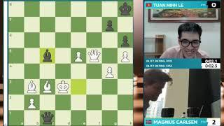 PAWN SAC!! Magnus Carlsen vs Tuan Minh Le || Speed Chess Championship 2024 - R3