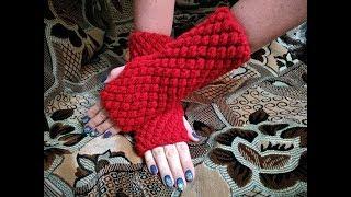 Митенки.Узор крючком "Рис" Mitts. Crochet pattern "Rice"