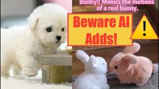 Beware Realistic Robot Puppy & Realistic Bunny AI Adds! #scam #ai #robotpet #lifelike