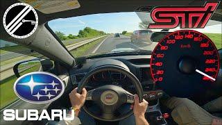 Subaru Impreza WRX STI | 353 PS | Top Speed Drive German Autobahn No Speed Limit POV