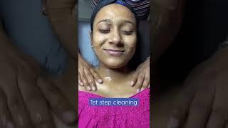 Facial steps (cleansing) #youtubeshorts #facial #facialstepbystep #astaberry