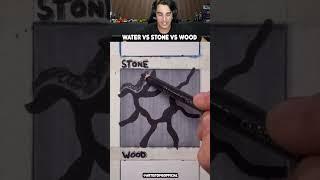 Water Vs Stone Vs Wood Drawing