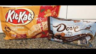 Gingerbread Cookie Kit Kat and Dove Milk Chocolate Toffee Almond Crunch Review