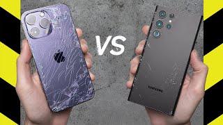 iPhone 14 Pro Max vs. Galaxy S22 Ultra Drop Test!