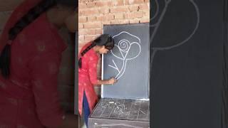 Amazing Drawings. How to draw V,V letter Rose  from Easy Drawings #shorts