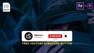 YouTube Subscribe Button Animation | Free Lower Third