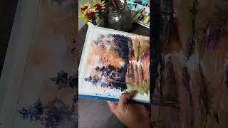 watercolor landscape | Kajal Art & Craft #diy #craft #watercolor #shortart #shortvideo #viral