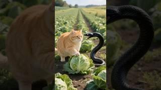 Orange cat bitten by snake. #usa   #usa #snakebite #orangecat #animaldrama