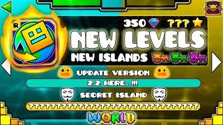 "THE NEW LEVELS OF GEOMETRY DASH WORLD" !!! (INCREDIBLES) - GEOMETRY DASH WORLD NEW ISLANDS