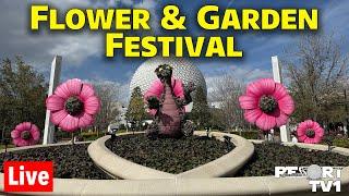 Live: Magical Monday at Epcot Flower & Garden Festival - Rides, Topiaries, Shopping & More