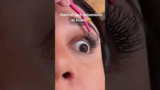 Natural lash extensions tutorial #diylashextensions