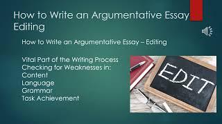 Argumentative Essay: The Counter Argument
