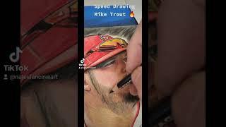  Speed Drawing Mike Trout Los Angeles Angels - Nate's FAN CAVE art 