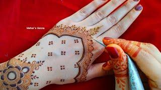 Eid Special Back Hand Mehndi Design | Eid Henna Design || Meher's Henna