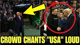 CROWD GOES WILD When Trump And Elon Musk Walkout, SURPRISING Everyone at NCAA Championship