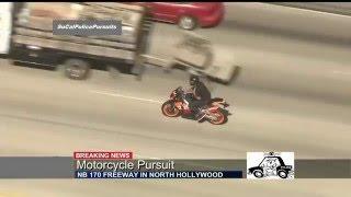 Захватывающая погоня за мотоциклом police pursuit,california