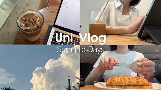 Summer days of a Korean Uni student | chill and study