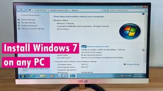 How to install Windows 7 on modern PC